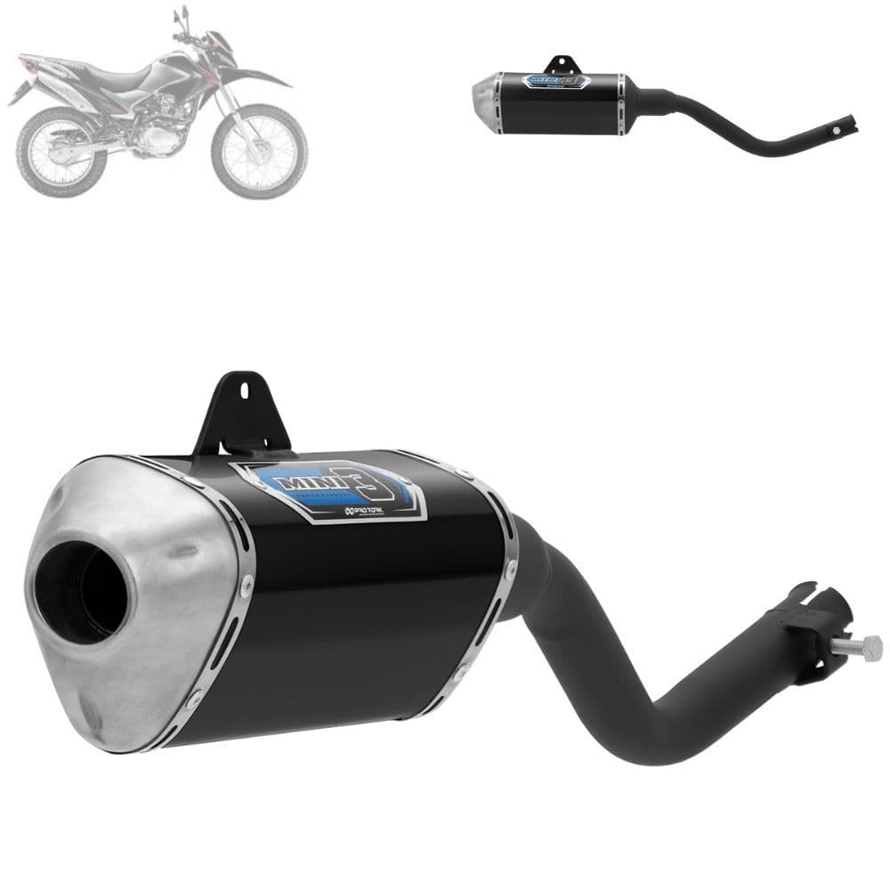 Ponteira Escapamento Escape Moto Pro Tork Mini 3 Nxr Bros 150 2009 2010 2011 2012 Honda