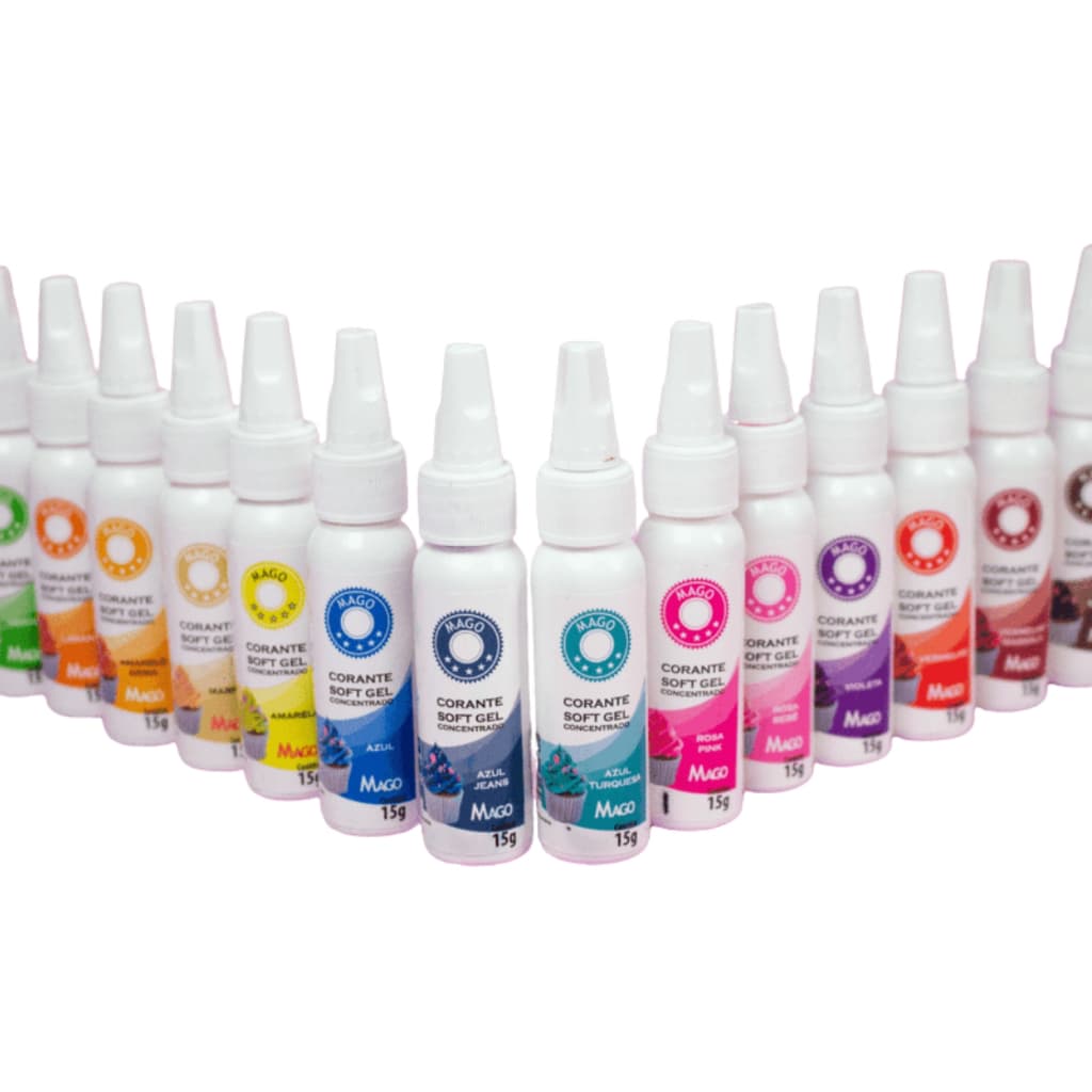 Corante Soft Gel 15g Mago Comestível Concentrado para Bolo Chantilly e Confeitaria