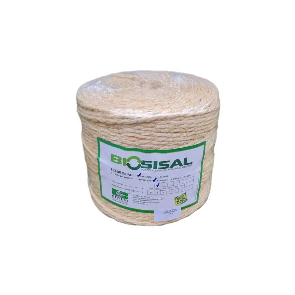 Fio de Sisal Natural 5mm para Arranhadores de gato Artesanato Decoração