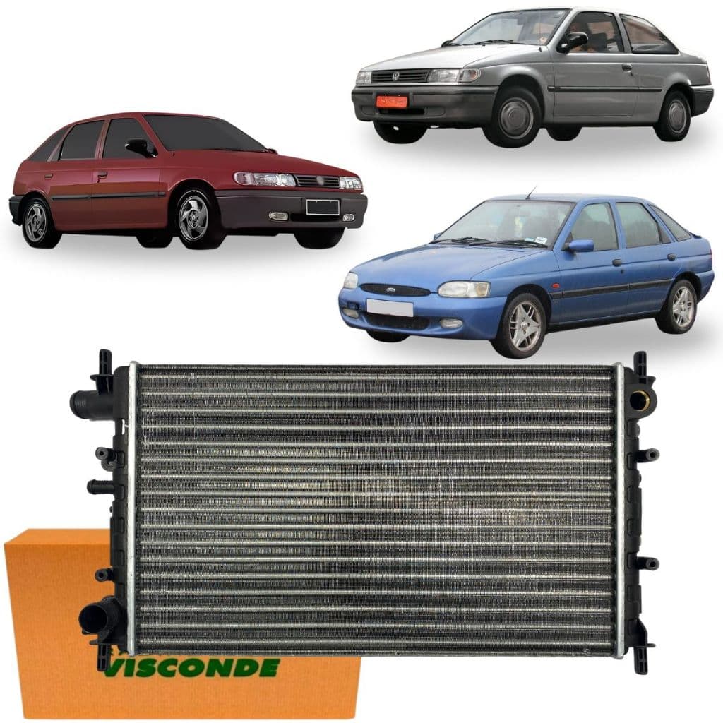Radiador Visconde Vw Escort Logus Pointer Sem Ar