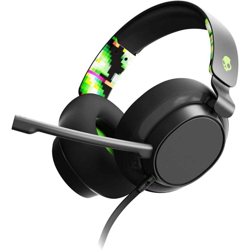 Fone de Ouvido Com fio Skullcandy SLYR Gaming Preto Verde