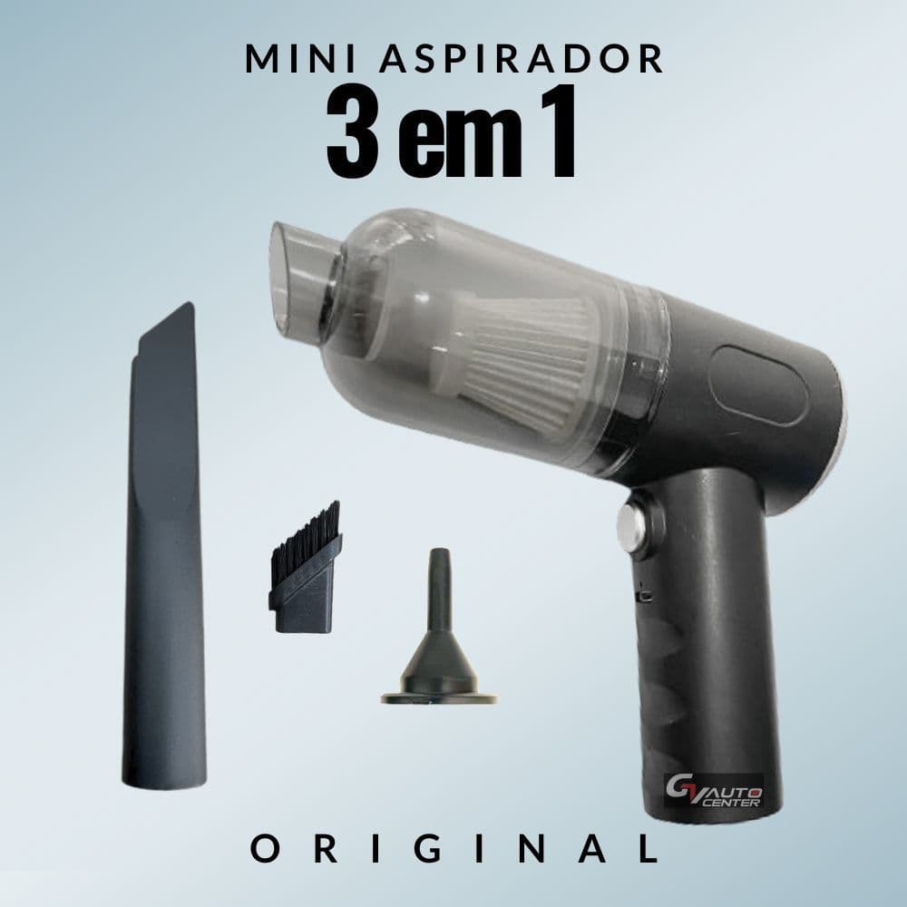 Mini Aspirador e Soprador Portátil, Automotivo e Casa, Multifuncional Alta Potencia Recarregável