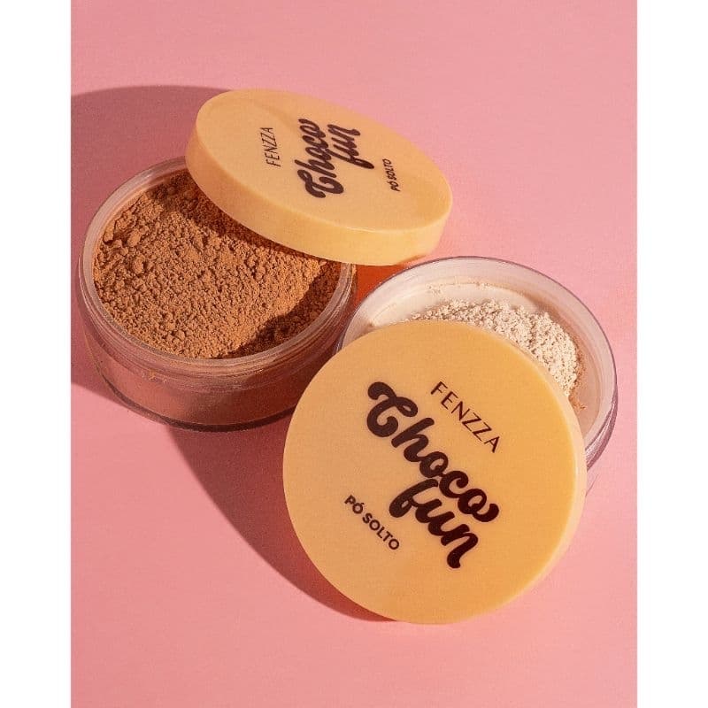 Pó choco fun fenzza acabamento aveludado e fixação duradoura