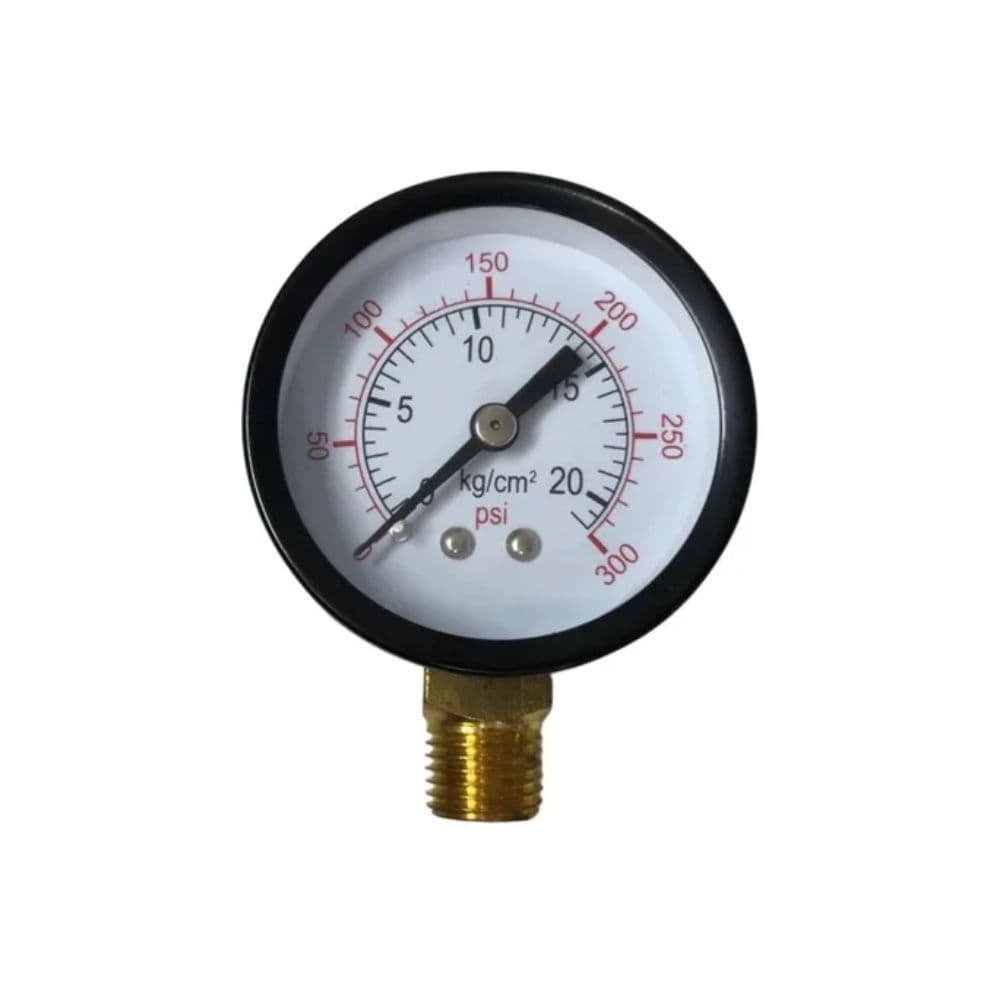 Manômetro Medidor De Pressão Vertical 1/4 20 Bar 300 Psi