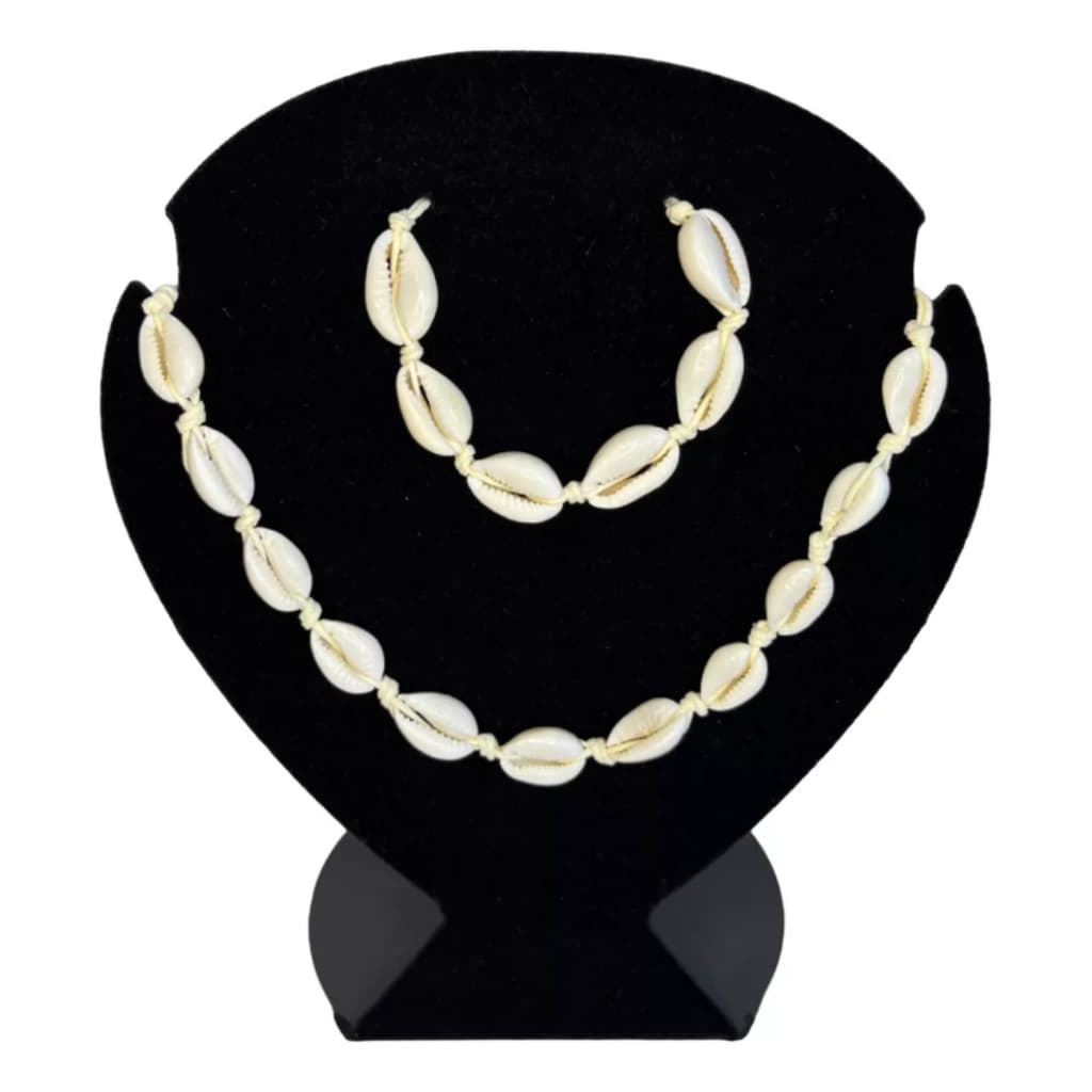 Kit Choker de Búzios Com tornozelo Búzios Naturais