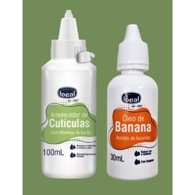 Kit 2 Produtos Ideal 1 Amolecedor De Cutículas Karite + 1 Óleo De Banana 30ml
