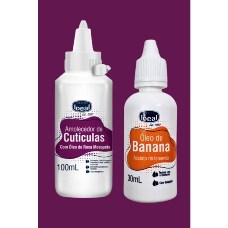 Kit 2 Produtos Ideal 1 Amolecedor De Cutículas Rosa Mosqueta + 1 Óleo De Banana 30ml