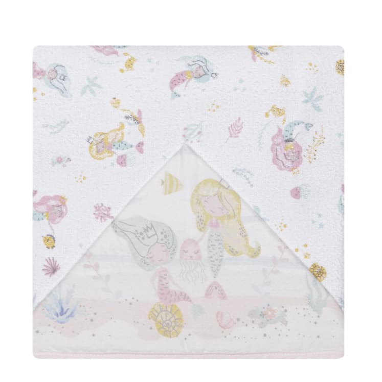 Toalha Fralda Soft banho do Bebê com  capuz PAPI Sereia 4641