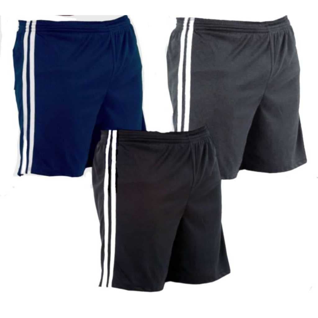 KIT 3 Shorts LISTRA, sem bolso. Uso casual e esportivo.
