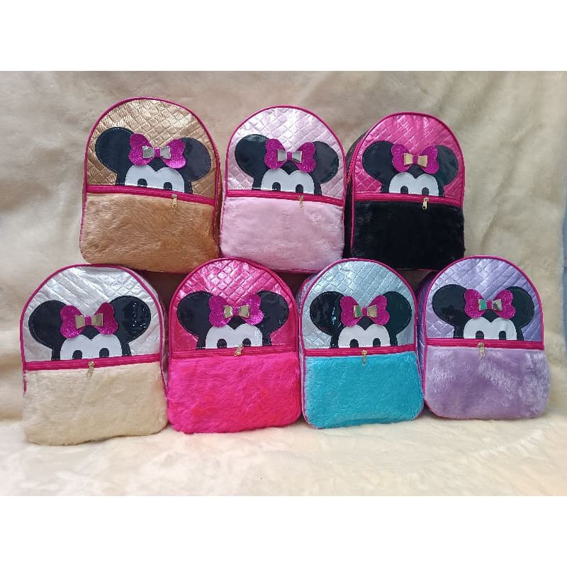 🎀 Mochila infantil Minnie menina criança ideal para escola creche passeios com alças reguláveis