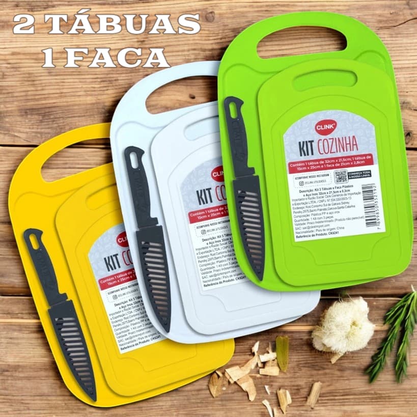 2 Tabua 1 Faca Corte Cortar Carne Churrasco Legumes Peixe