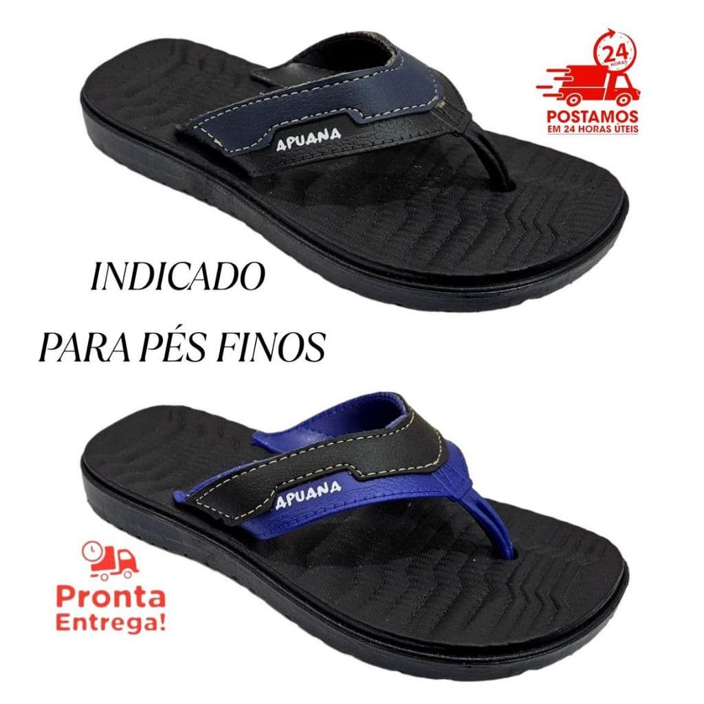KIT 2 Pares Chinelo Infantil  Masculino Detalhe Sandalia Menino Papete  Promoção