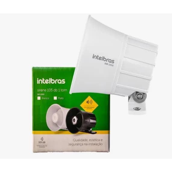 Sirene C/ Fio Intelbras 105 Db Sir 1000 Alarme Alta Potência