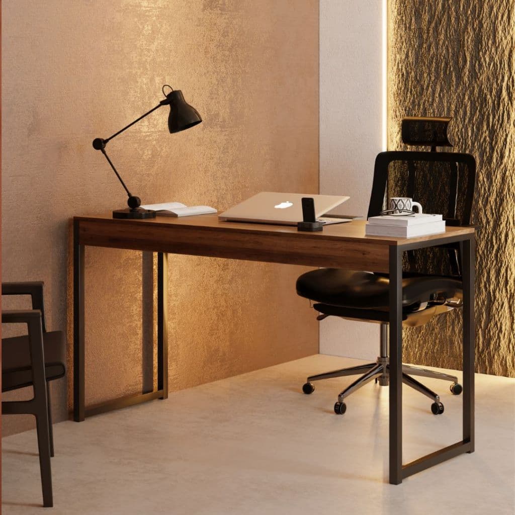 Mesa Escrivaninha Industrial Desk 90 Canela