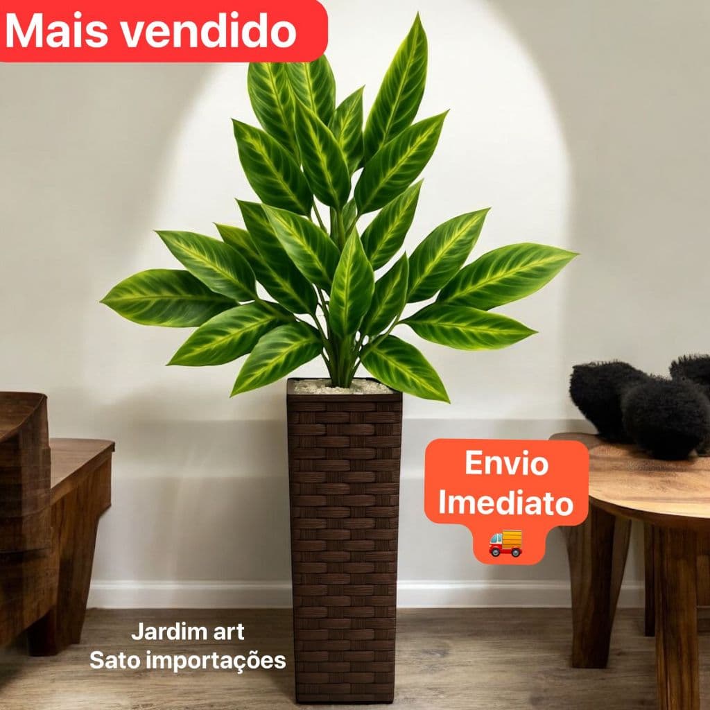 Planta Artificial Folha de Manga Alta 105cm Natural ref 3FCG