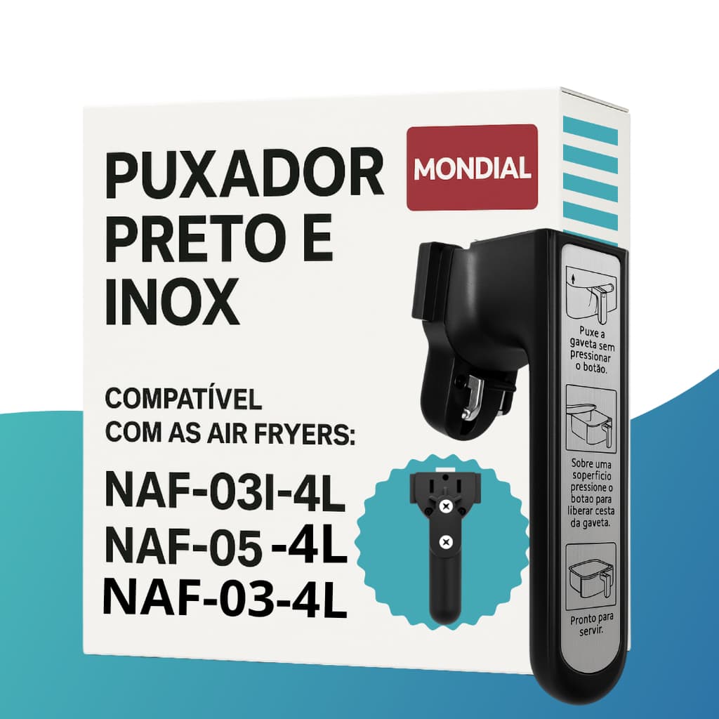 Alça Puxador P/ Fritadeira NAF- 03I 4 L Air Fryer Mondial Original