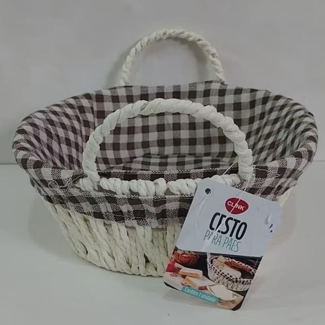 Cesto Oval com alça e forro Removível - clink