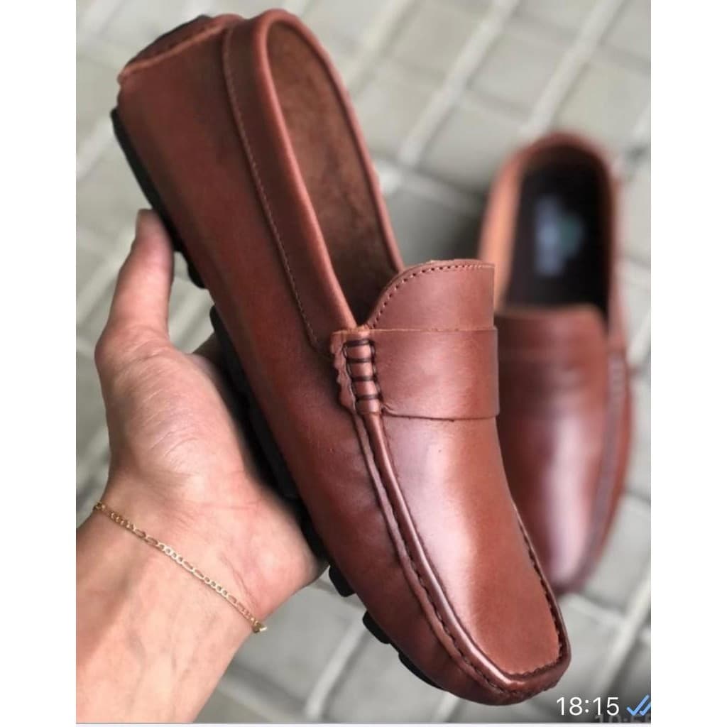 Mocassim Masculino Moderno Casual Atemporal em Couro Legítimo