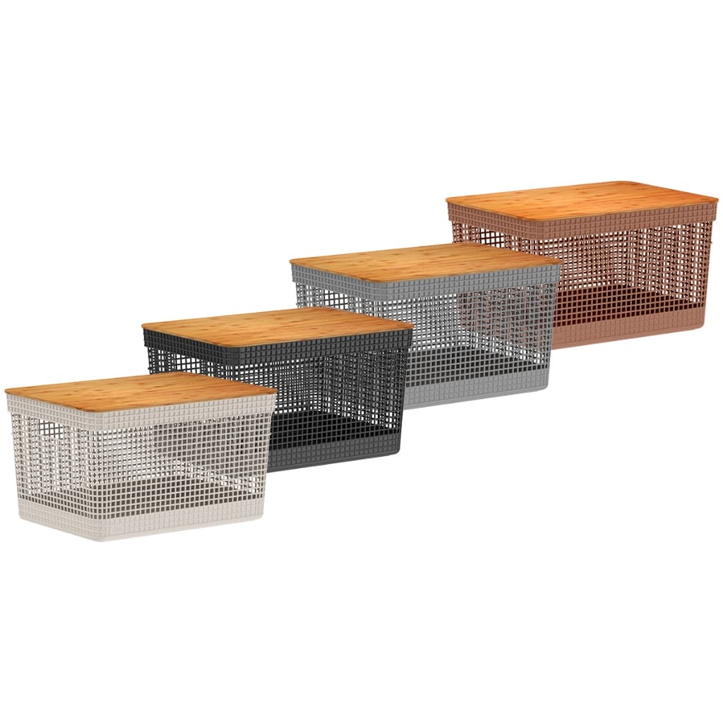Cesto Organizador Grid 20L Tampa Bambu CG355 - Ou