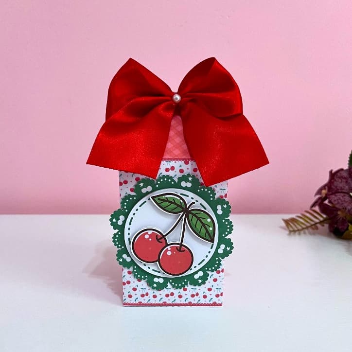 Caixa Milk Cerejinhas - Lembrancinha Personalizada para Festa Infantil - Chá de bebê - Nascimento