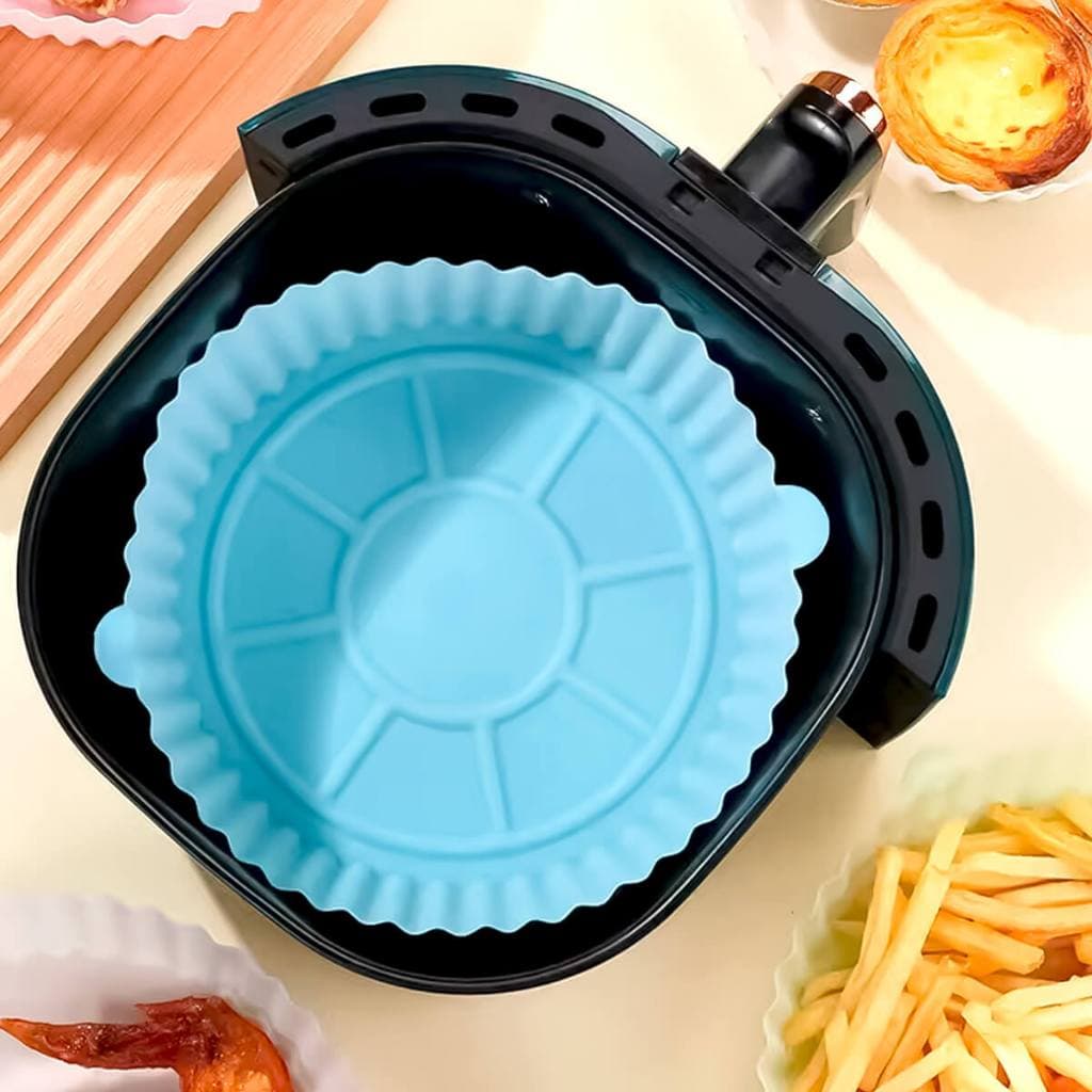 KIT 3 Formas De Silicone Para Air Fryer Fritadeira Antiaderente  20cm