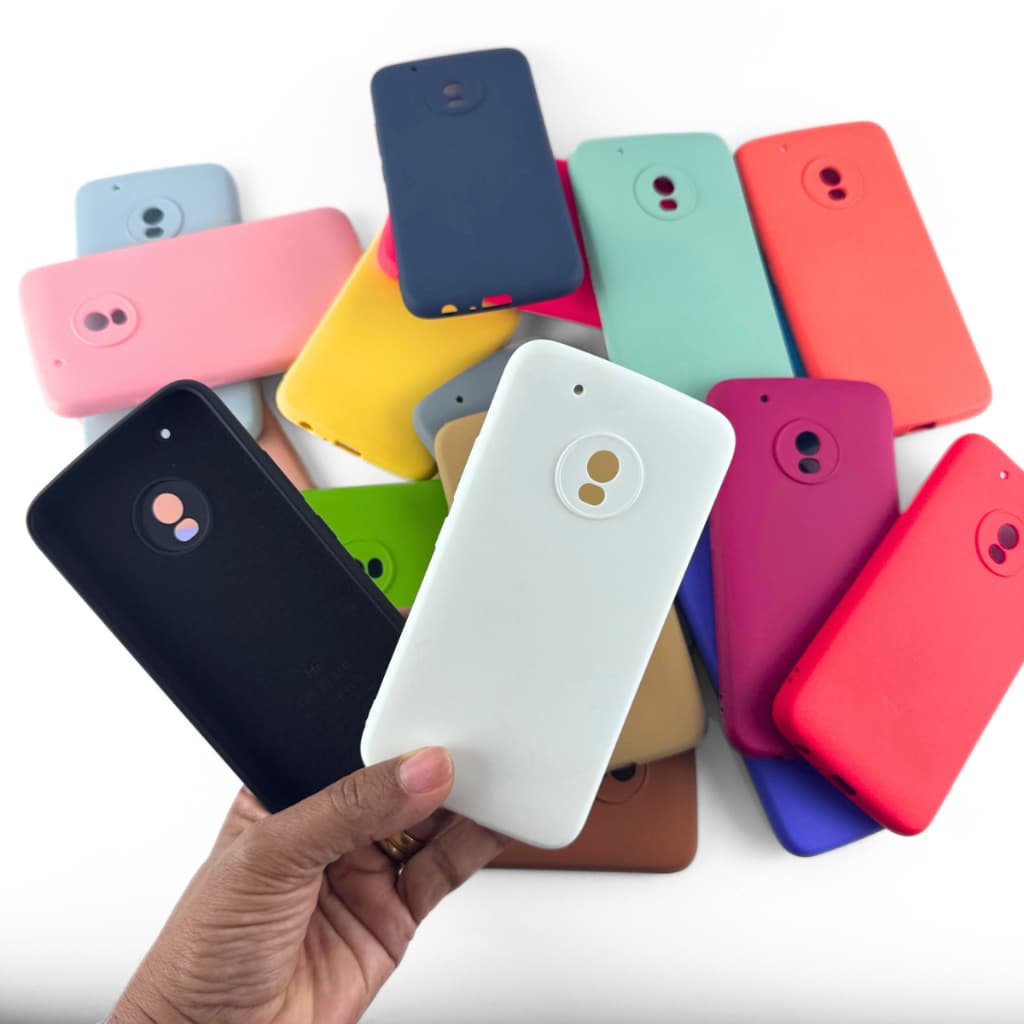Kit 50 Capinhas Motorola G5 G7 G8 PLUS POWER POWER LITE Silicone Cores Sortidas Atacado