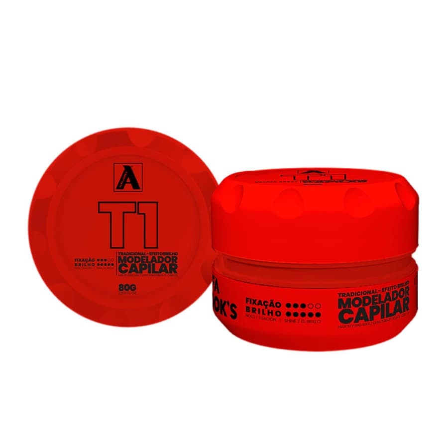 Cera Modeladora Tradicional Efeito Brilho/Molhado For Men Alfa Looks 80g