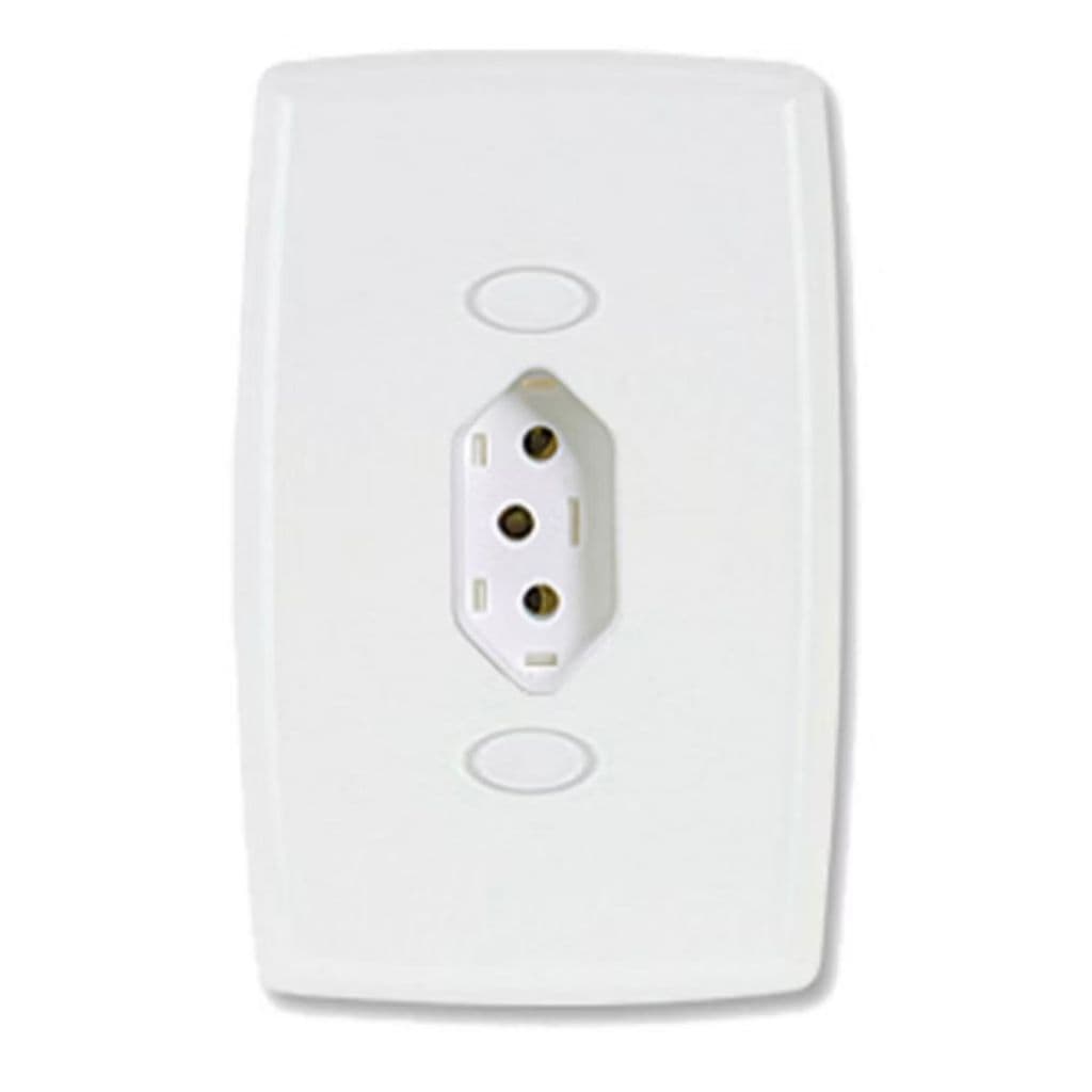 10un Tomada vertical 10A  Completa Bivolt linha safira  ILUMI Atacado.