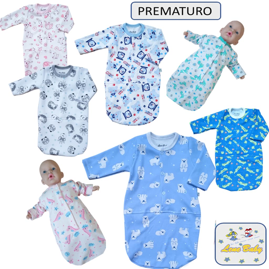 Macacão ( Saco para Dormir ) para Bebe Recem Nascido Prematuro   LENE BABY