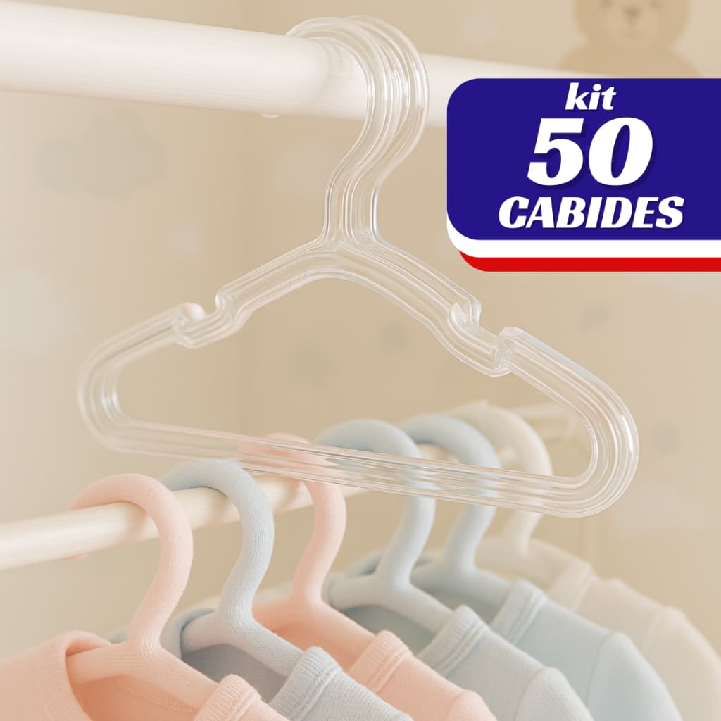 Kit 20 a 50 Cabide INFANTIL ACRÍLICO reforçado roupa de criança pronta entrega cabide menina menino