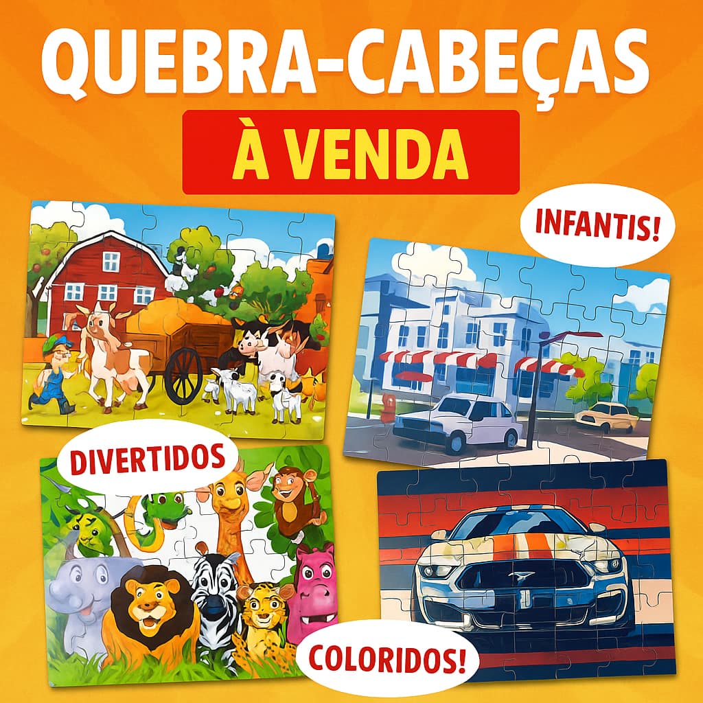Quebra Cabeça Infantil Brinquedos Mdf Educativo Coordenação Motora E Aprendizado