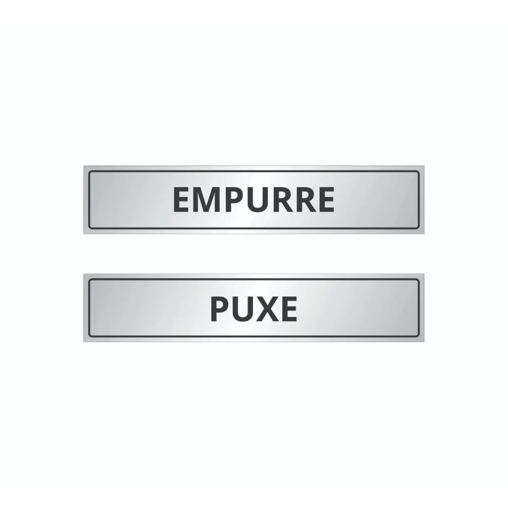 Placas em Alumínio Puxe e Empurre Indicação Porta ou Parede