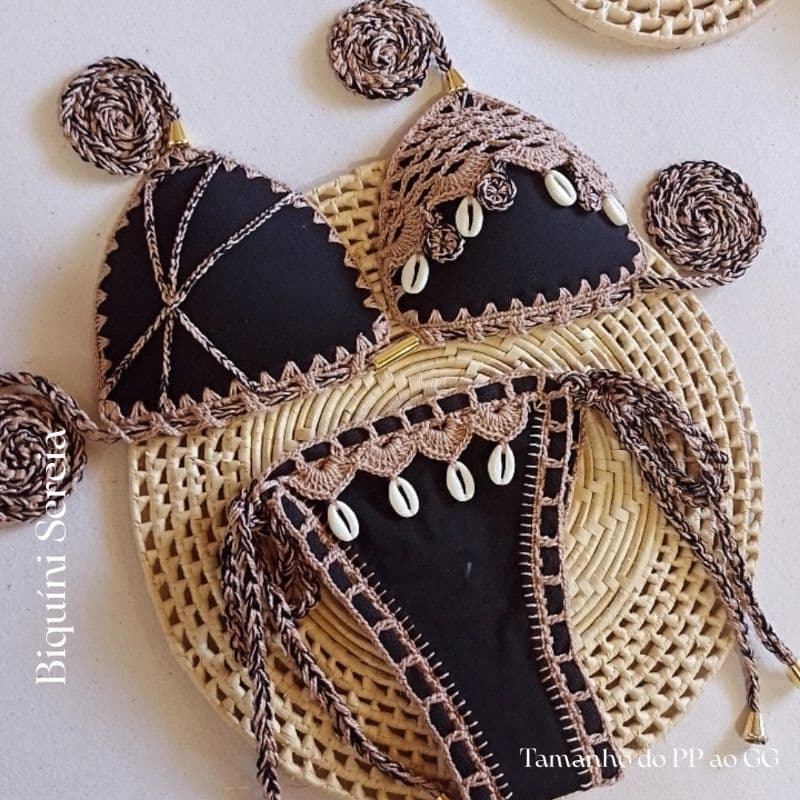 Biquine feminino/Conjunto de crochê sereia/biquíni/biquini/bikini/biquíni crochê/biquíni sereia