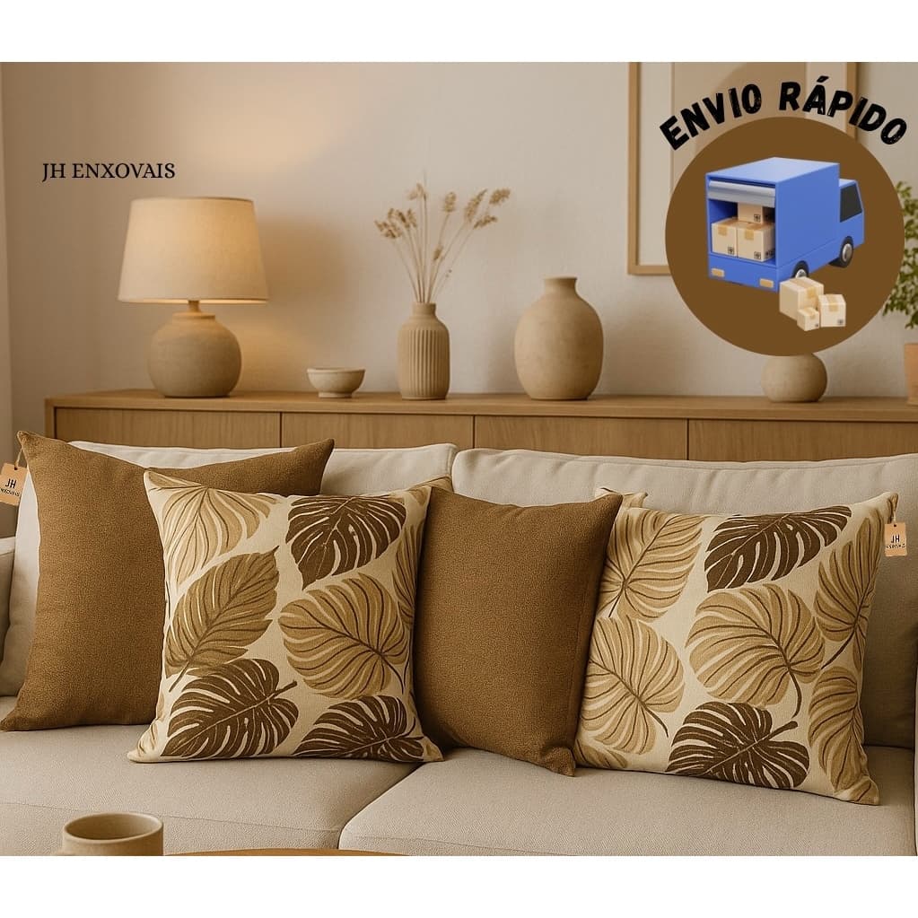 Kit 4 Almofadas Decorativas Cheias Sala Sofá