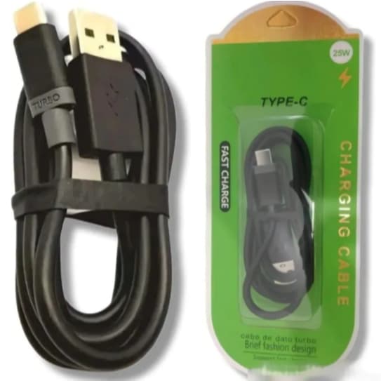 Cabo Usb 25w Turbo Compatível V8 Type C iPhone