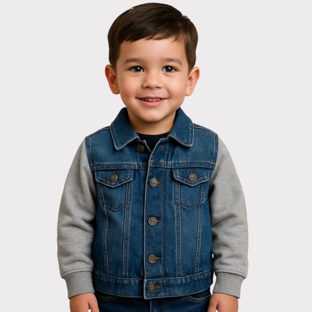 Jaqueta Jeans Menino Casaco Infantil Masculino 4 Ao 16