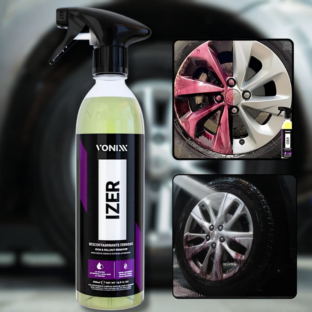 Izer Vonixx Limpeza Automotivo Descontaminante Ferroso Para Rodas Carro e Moto