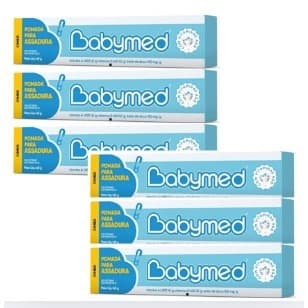 Kit com 6 Pomadas Contra Assaduras Babymed Menino 45g Cada - Cimed