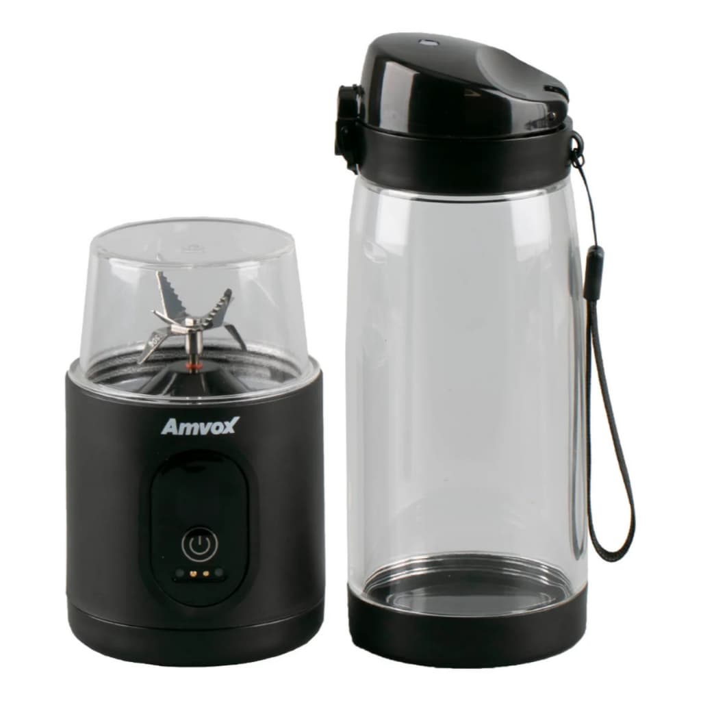Liquidificador Portátil Alq 0108 Bivolt Preto Blender Amvox