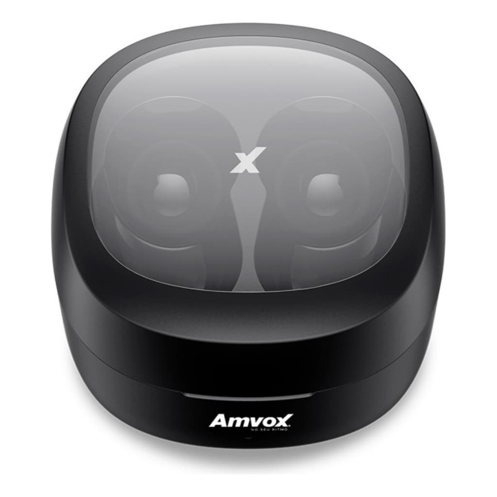 Fone De Ouvido Intra Auricular Amvox Ahp 01 One Bluetooth Cor Preto Luz Preto
