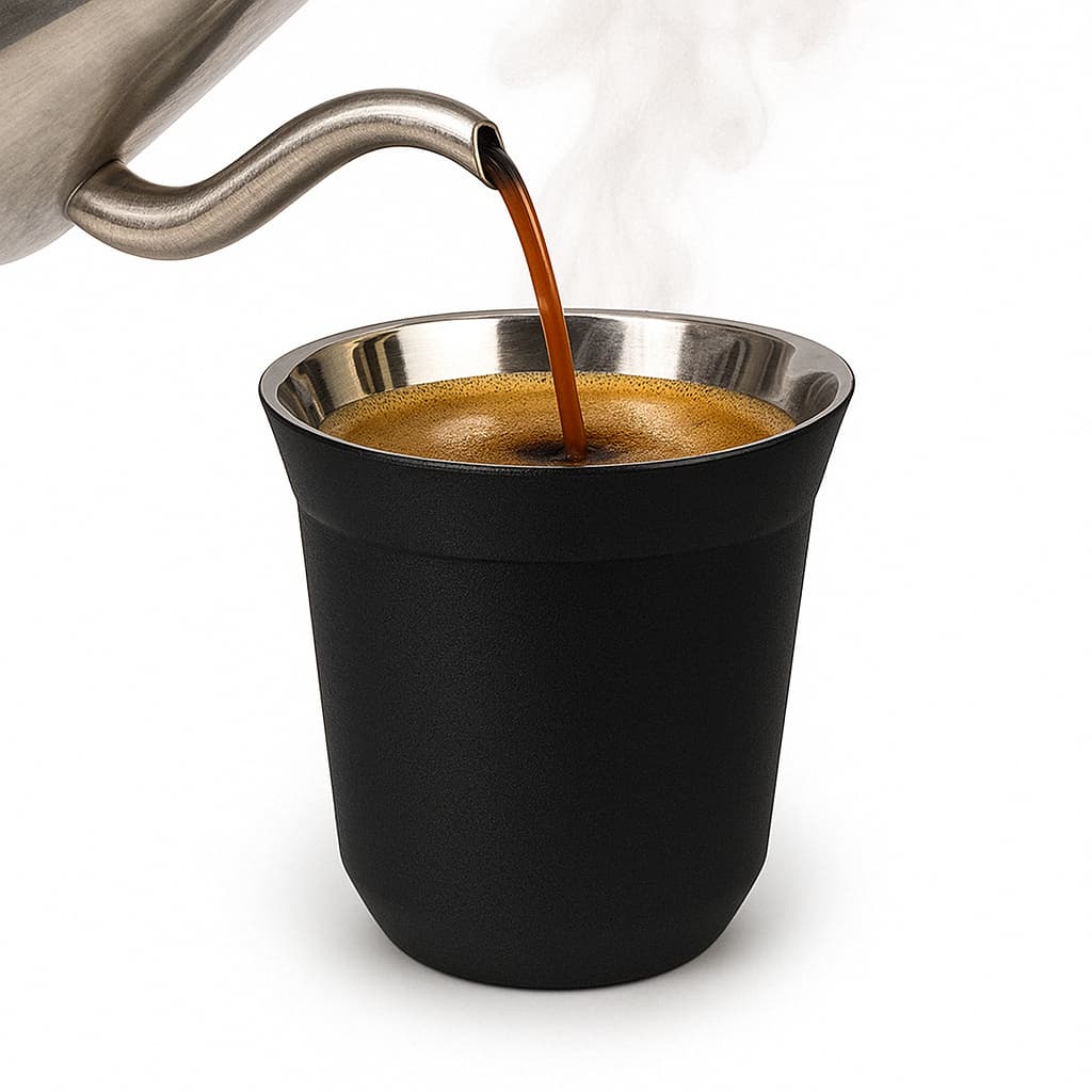 Xícara Térmica Inox 80ml Moderno Café Expresso Nespresso