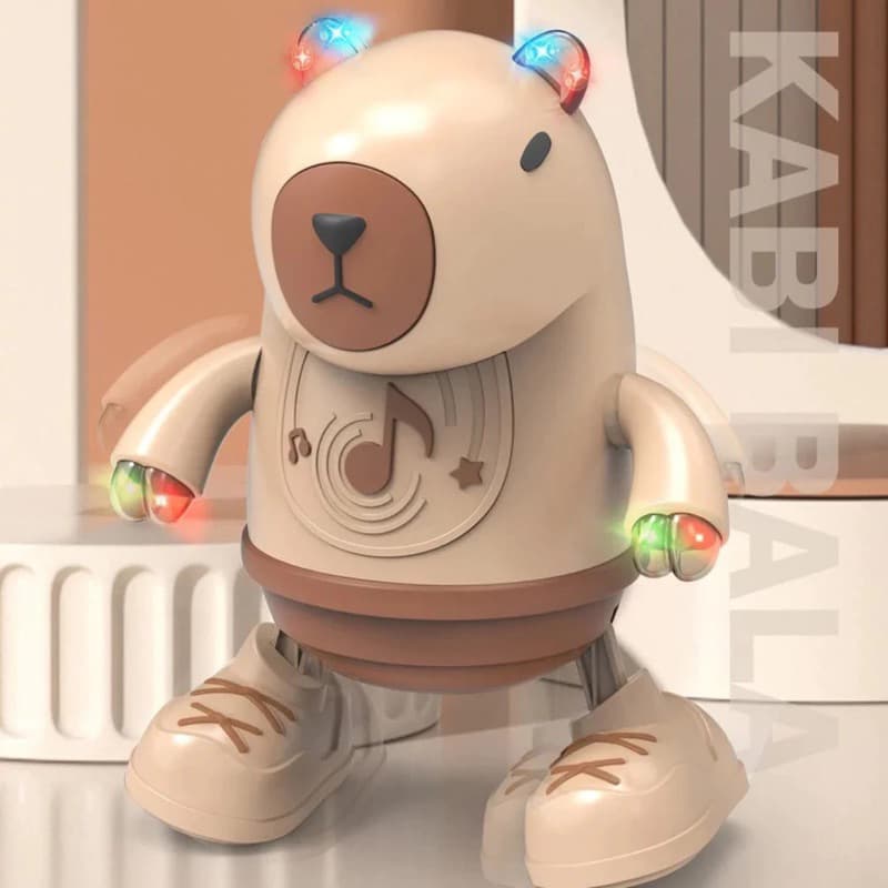Divertido Brinquedo Infantil Capivara Dança Toy Com Luzes Led E Música para bebes