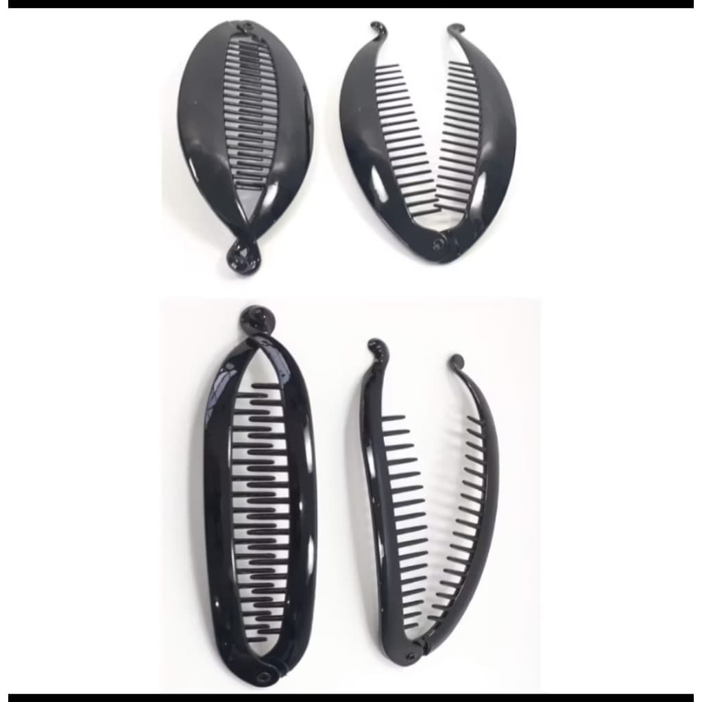 Kit 6 Presilha Pra Cabelo Estilo Banana Larga e Fina