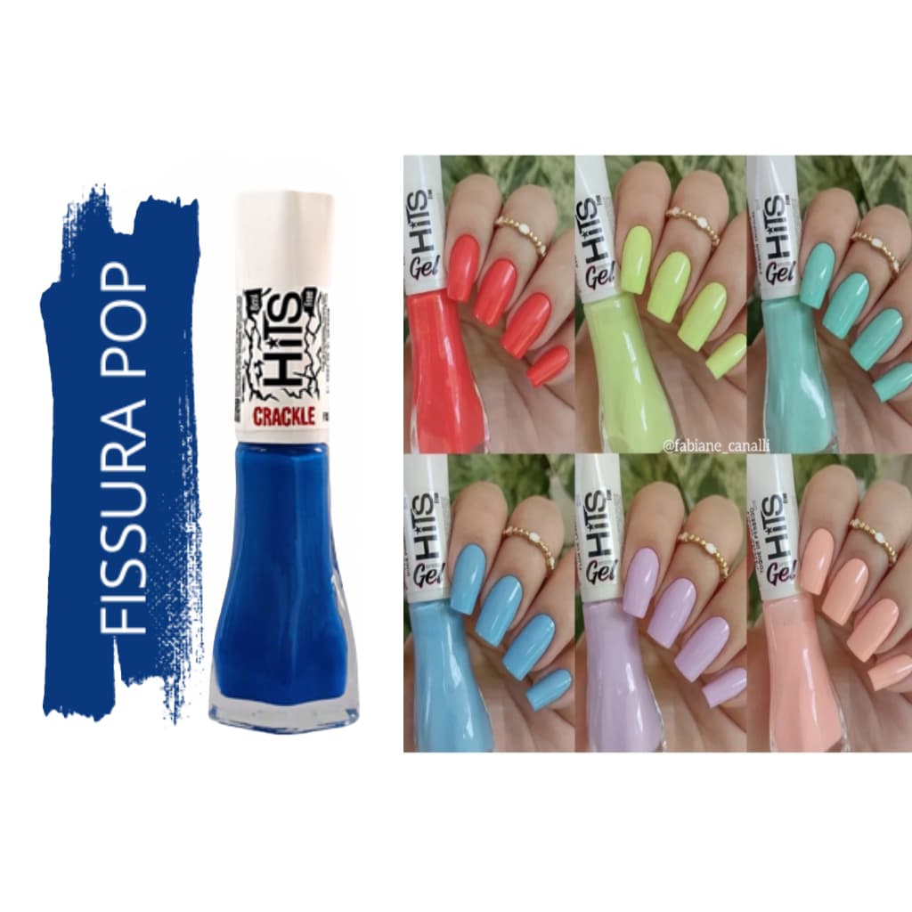 Kit Esmaltes Crackle Fissura Pop e Gel Verão 2025 – Unhas Incríveis com Efeito Único