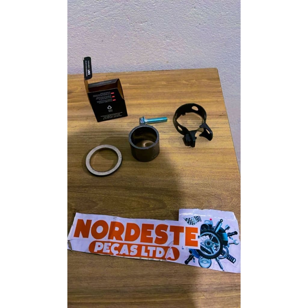 Abraçadeira + Guarnição Escapamento Xtz Lander 250 + anel