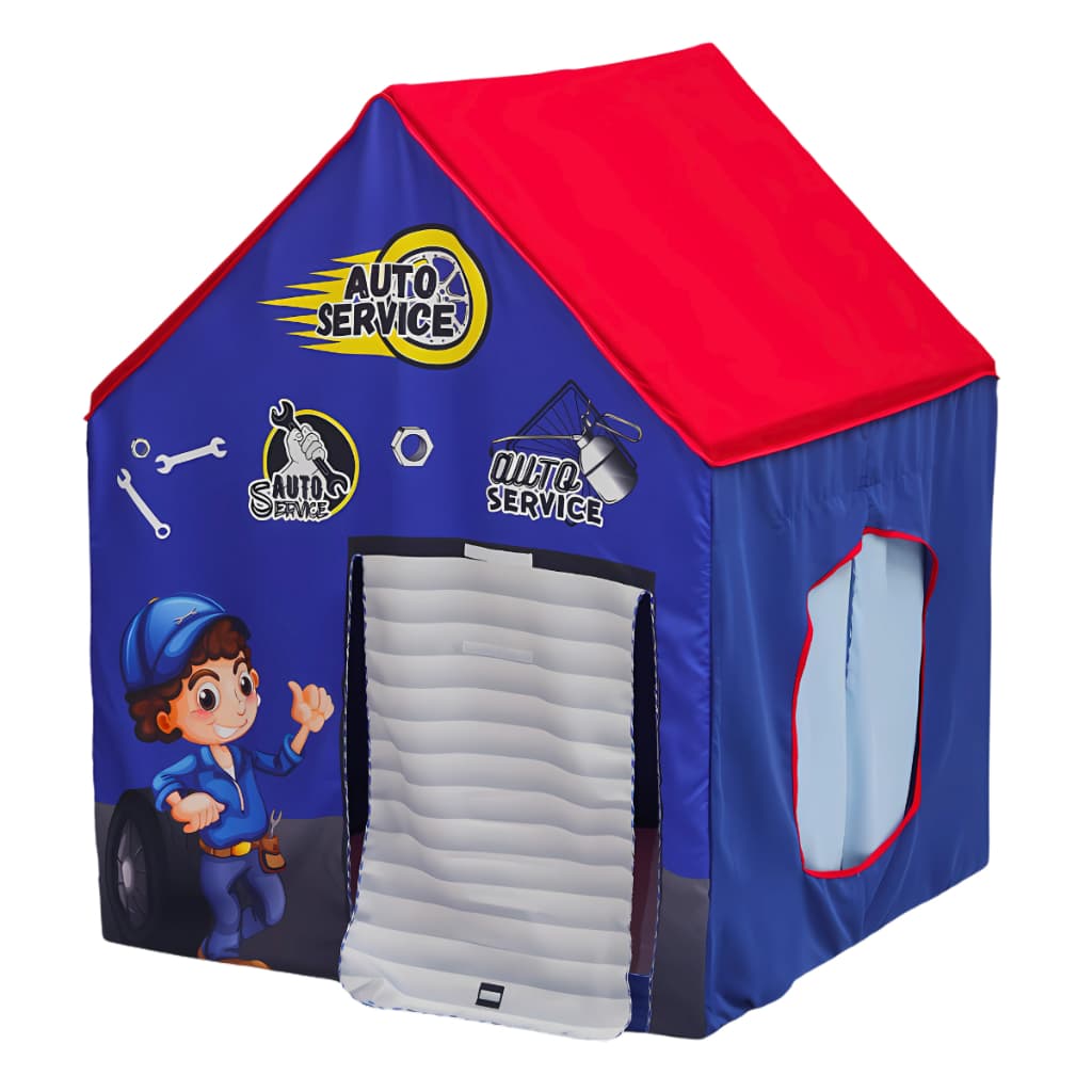 Casinha Oficina Barraca Menino Cabana Masculina Tenda Mecanico Infantil Brinquedo Diversão Azul