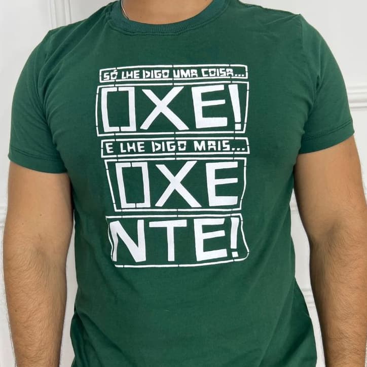 Camisa masculina T-shirt algodão nordestina oxe oxente nordeste