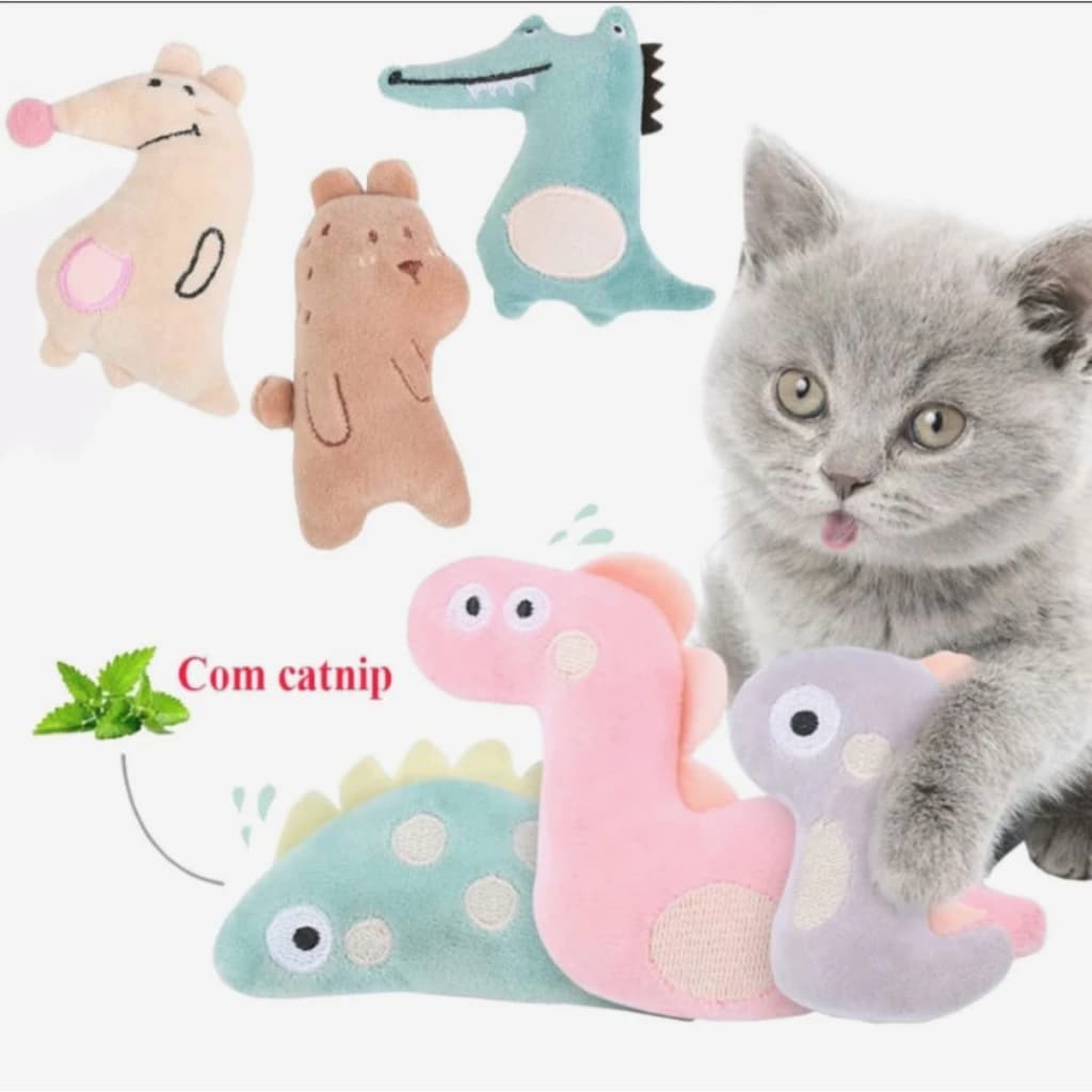 Brinquedo Interativo Para Gatos Pelúcia Com CatNip Pet Cat