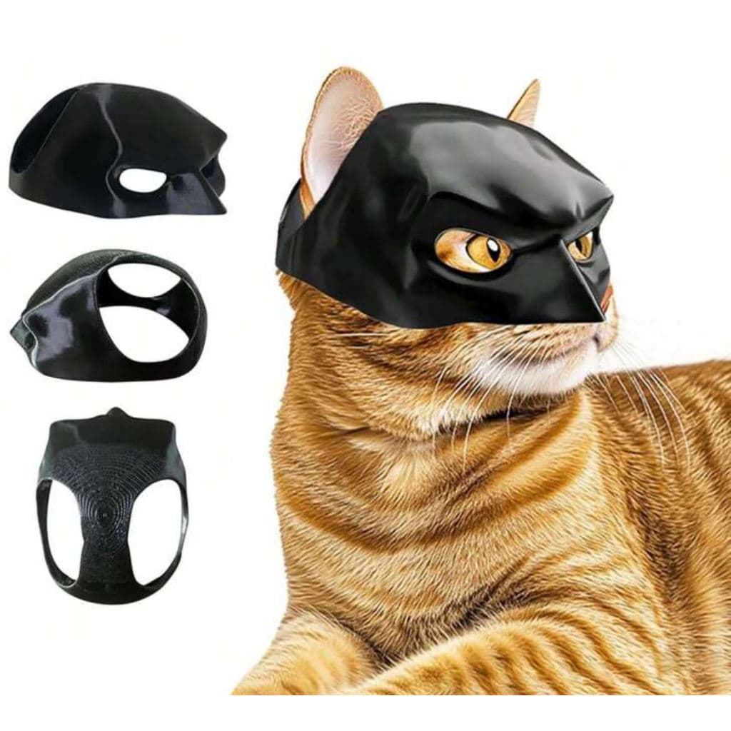 Máscara de Gato Batman 🐾 – Acessório 3D para Pets, Cavaleiro das Trevas