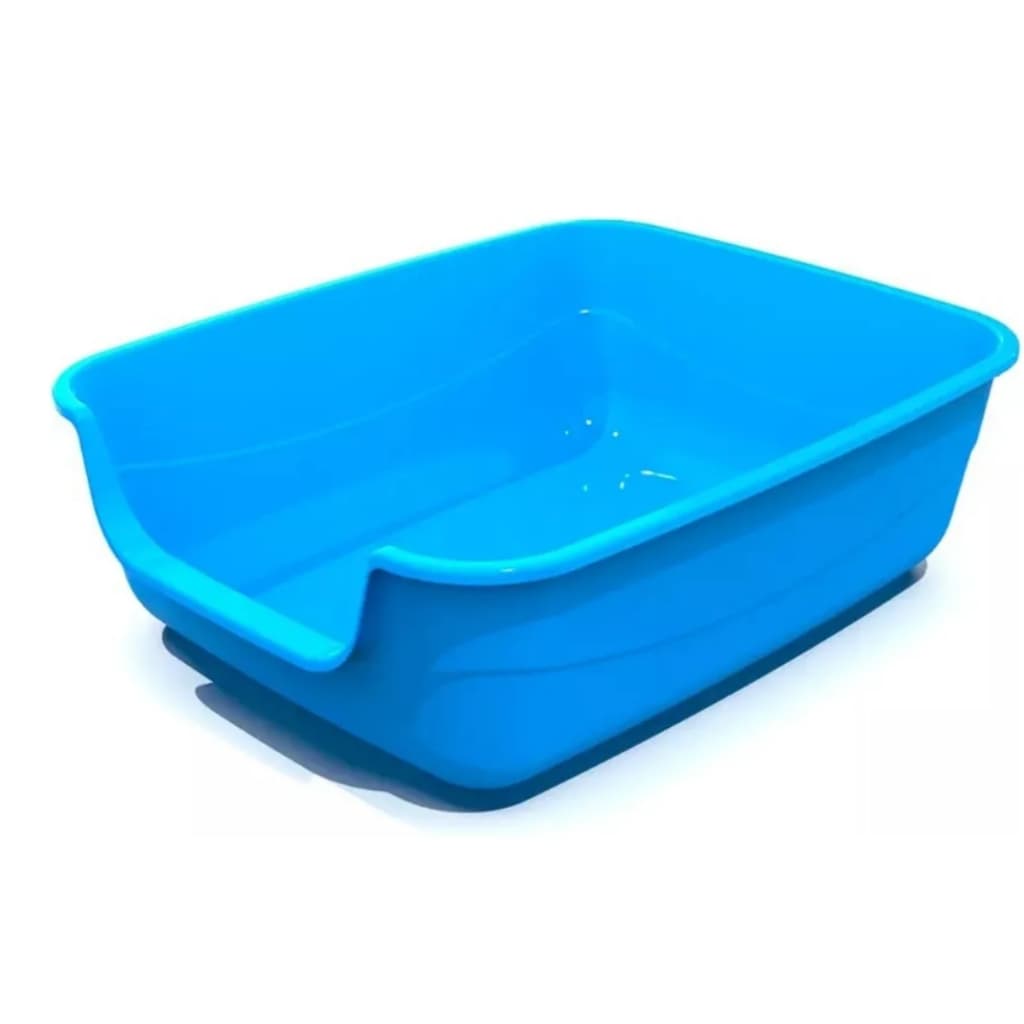 Caixa De Areia Bandeja Sanitária Gigante Para Gatos Jumbox Cor AZUL